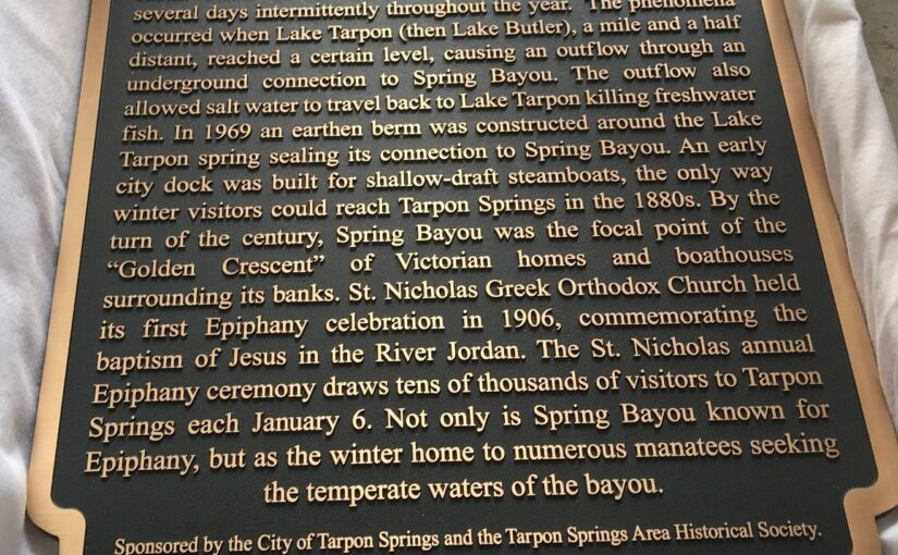 Picture of Spring Bayou Historic Marker